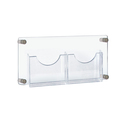 Azar Displays 2-Pocket Wall Brochure Holder w/ Standoff Overall: 23"W X 11"H 105586